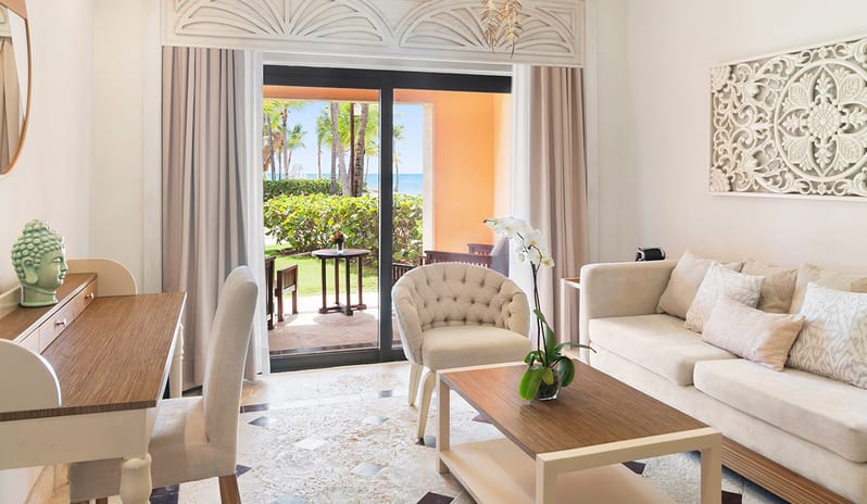 Sanctuary Cap Cana-Beach Front Junior Suite Living Area_17221